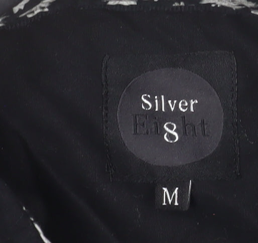 Silver Eight Men's Black Regular Fit Long Sleeve Cotton Formal Shirt M
