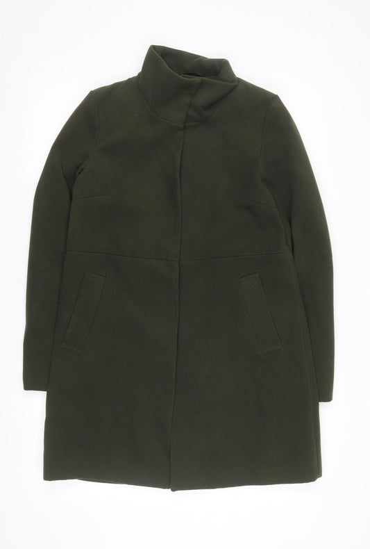 Atmosphere Women Green Mid-Length Overcoat Size 12 Polyester