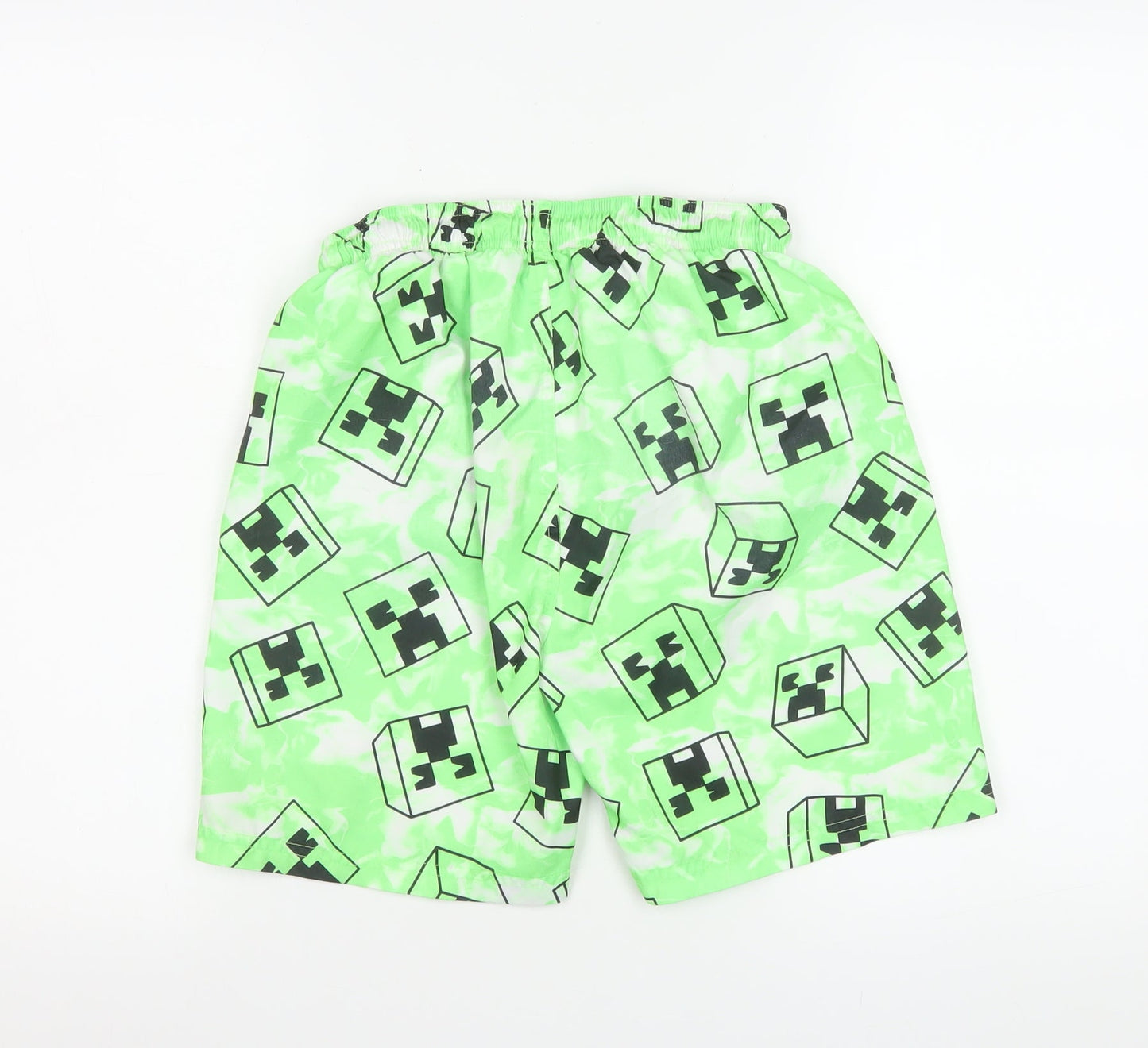 Minecraft Boys Green Swim Shorts 12-13 Years Creeper Board Shorts Quick Dry