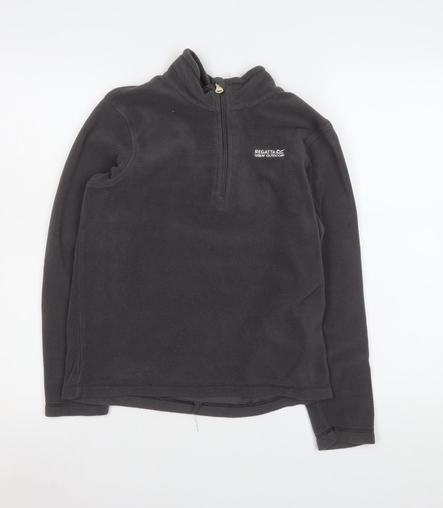 Regatta Boys Black Fleece 1/4 Zip Pullover Sweatshirt 13 Years