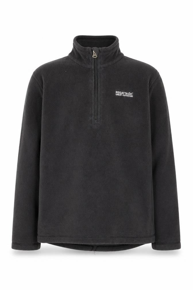 Regatta Boys Black Fleece 1/4 Zip Pullover Sweatshirt 13 Years