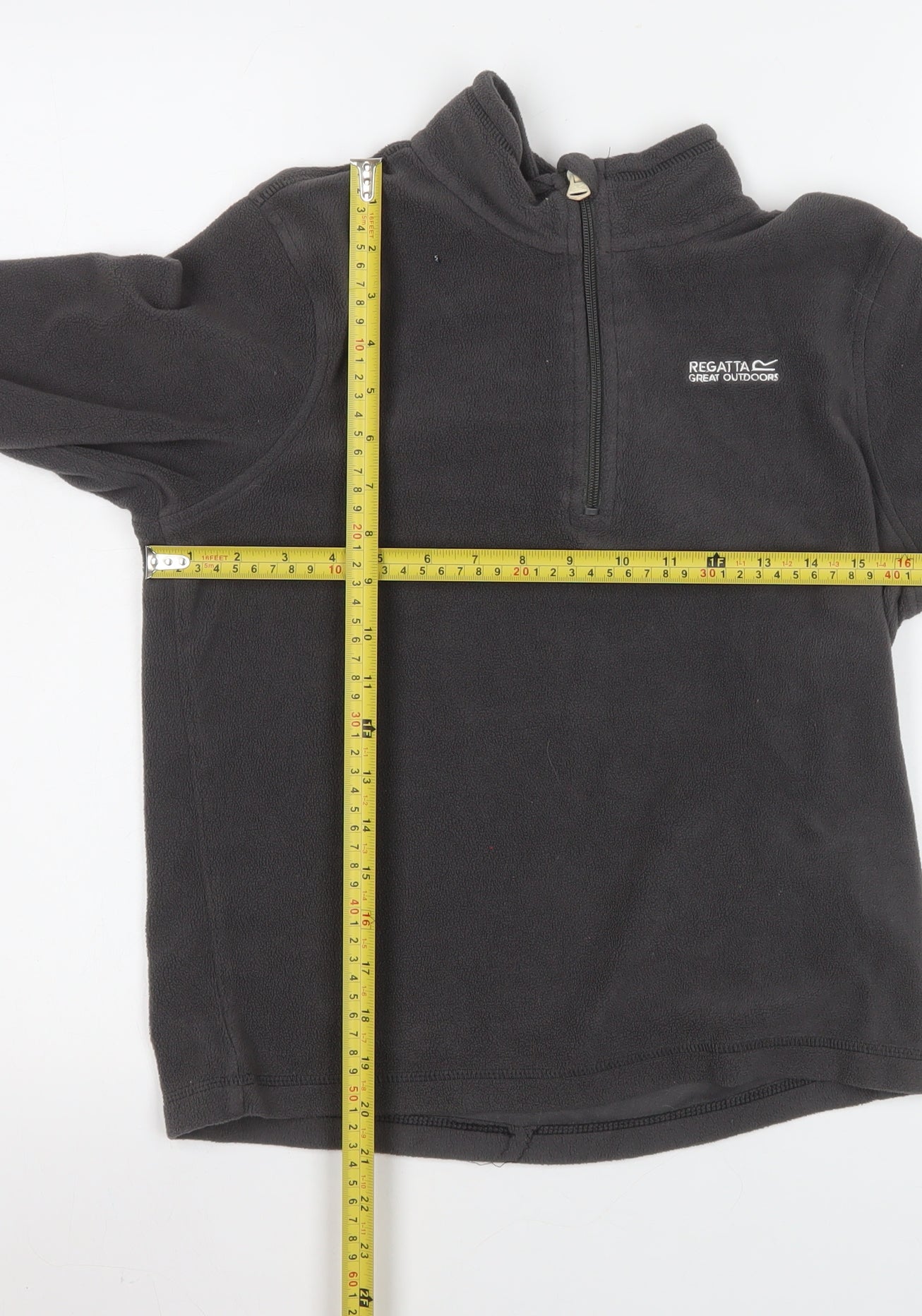 Regatta Boys Black Fleece 1/4 Zip Pullover Sweatshirt 13 Years