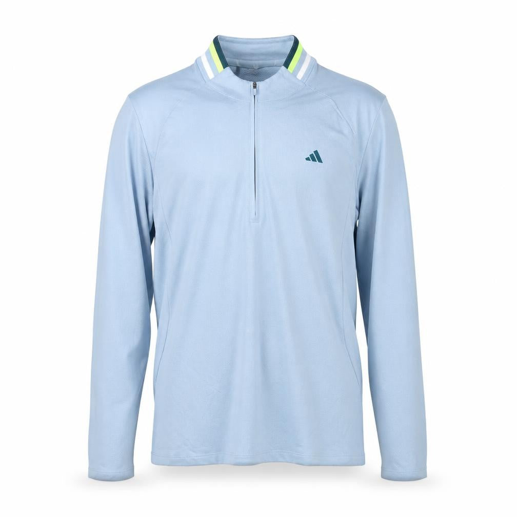 adidas Men Blue M Lightweight 1/2 Zip Athletic Sweatshirt
