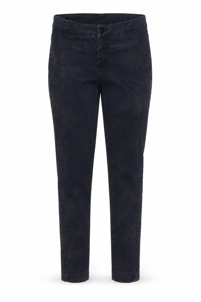 I Say Womens Black Slim Fit Stretch Trousers Size 12