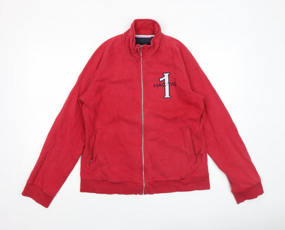 HAC TAC Womens Red Full Zip Cotton Blend Jacket Size 14