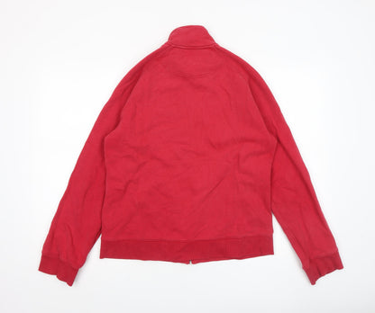 HAC TAC Womens Red Full Zip Cotton Blend Jacket Size 14