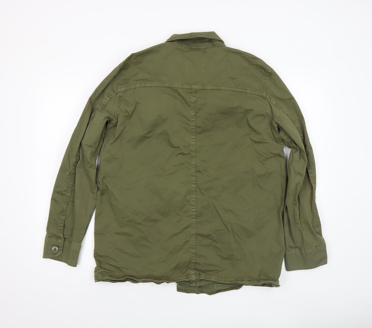 Part Two Women’s Green Cotton Military Jacket Size 12