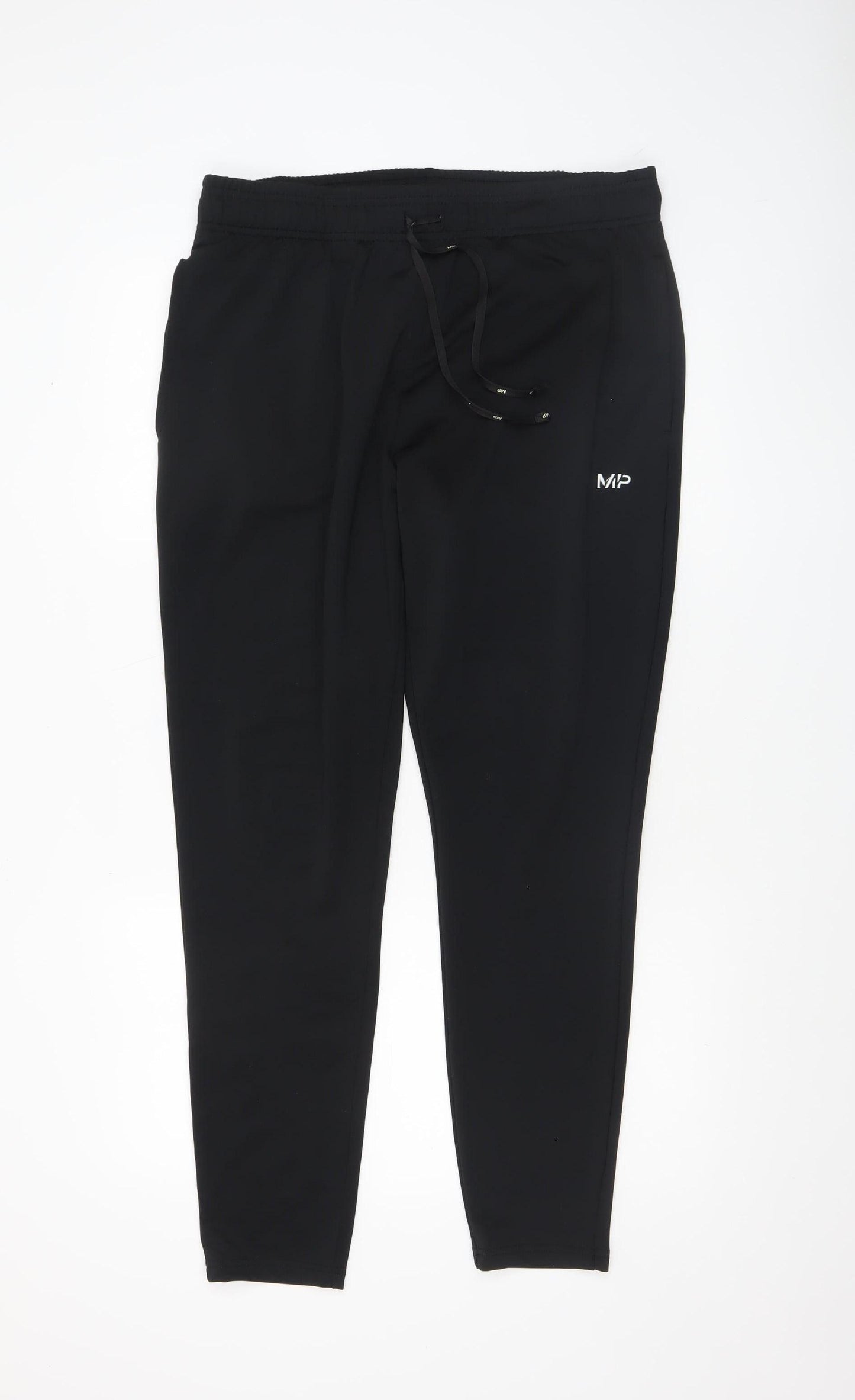 MP Mens Black Jogger Trousers Size L Polyester Blend