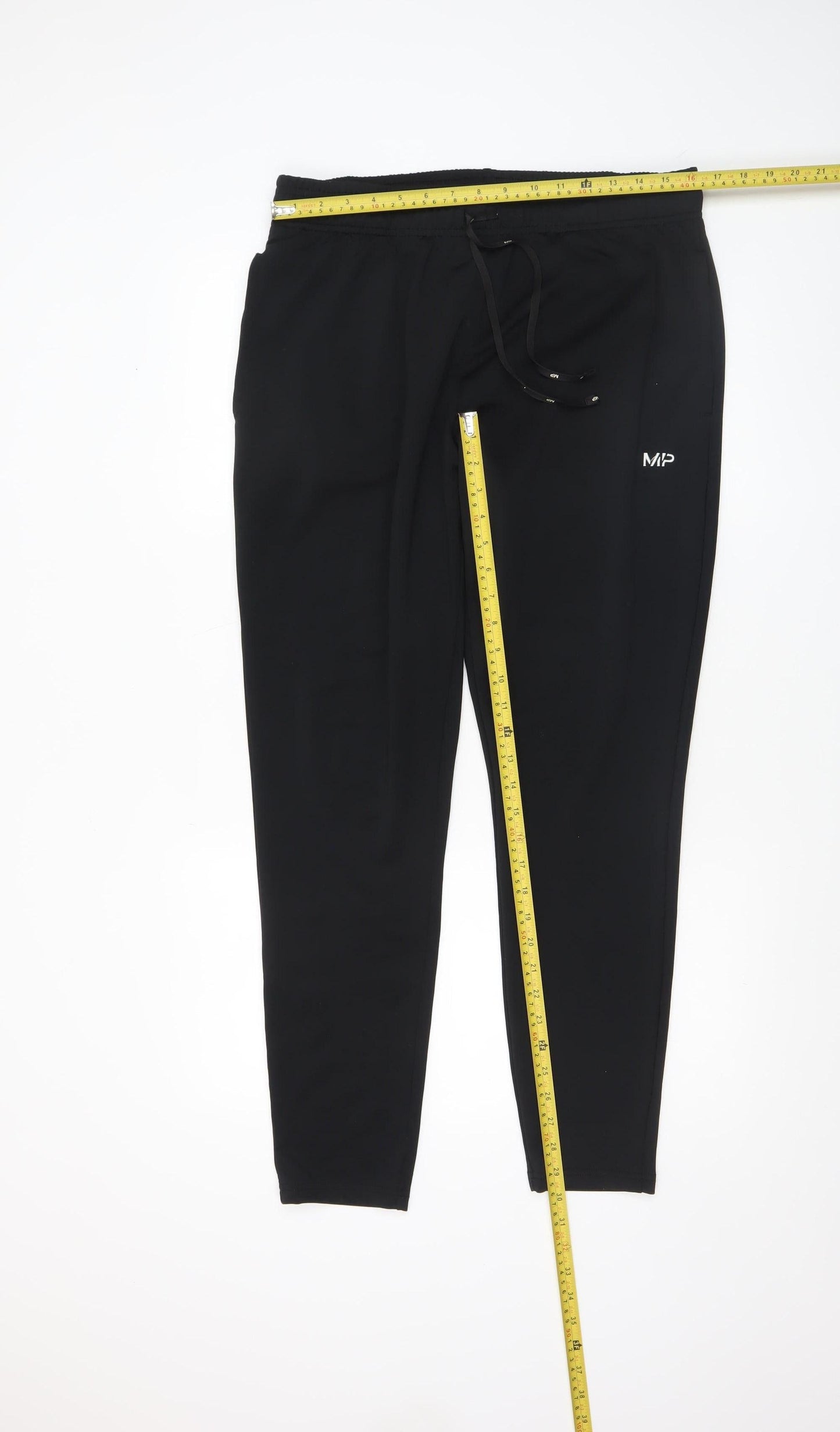MP Mens Black Jogger Trousers Size L Polyester Blend