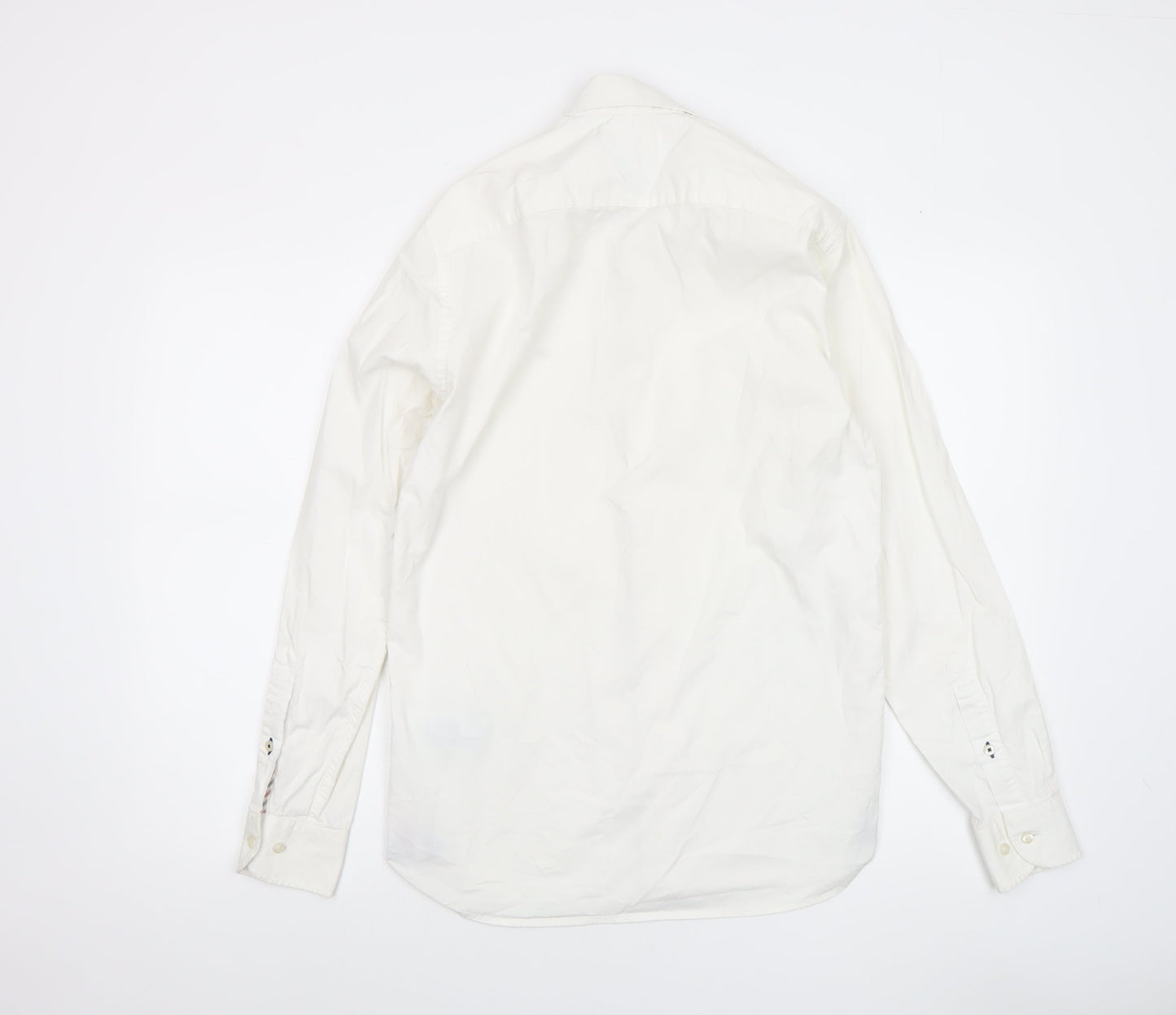 Tommy Hilfiger Men's White Regular Fit Button-Up Shirt XS