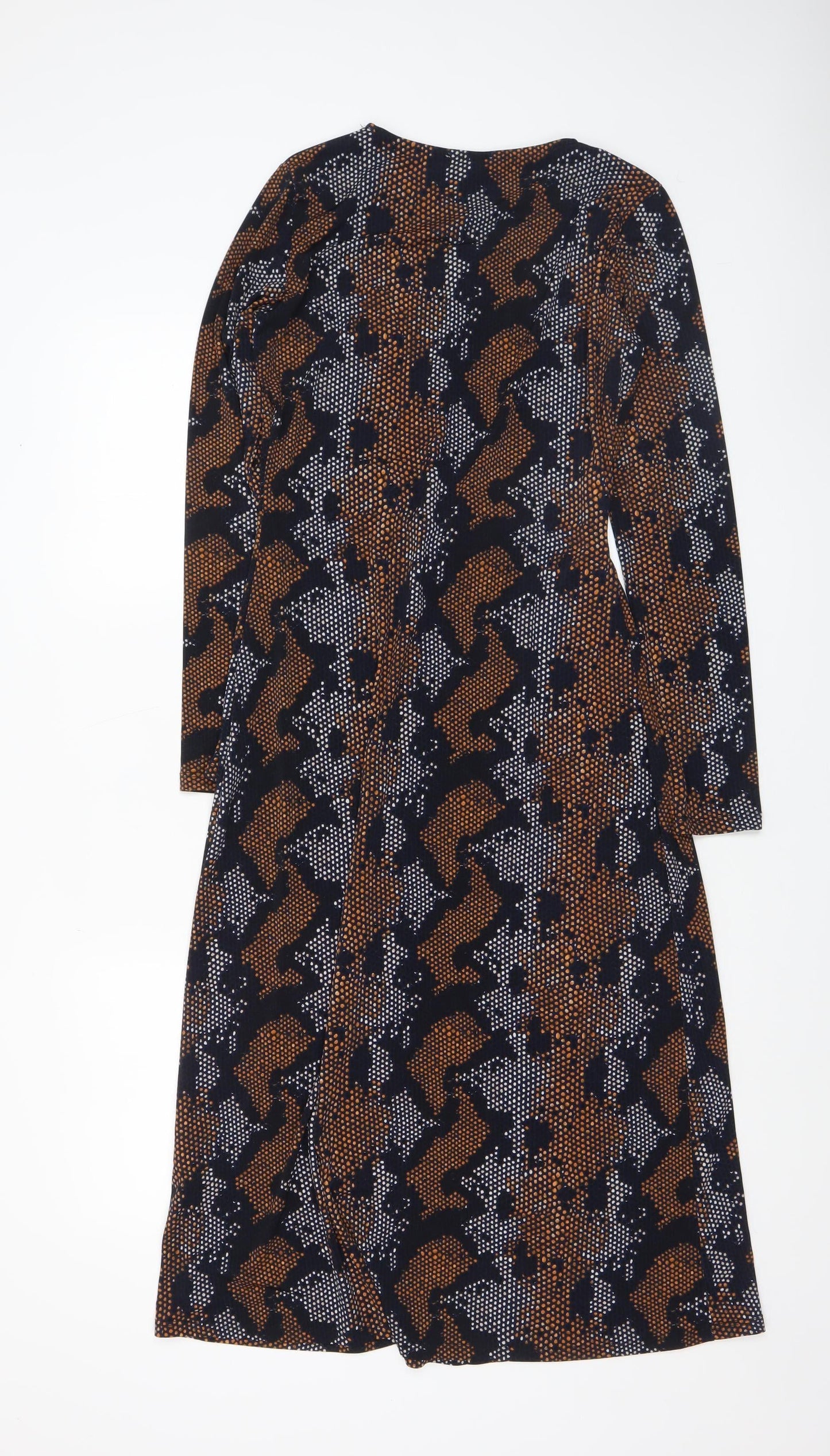Warehouse Women’s Multicoloured Animal Print Midi Wrap Dress Size 8