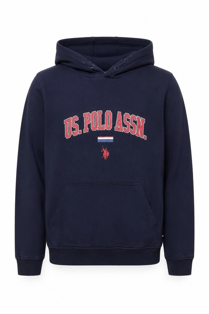 U.S. Polo Assn. Boys Blue Pullover Hoodie 15-16 Years Cotton Blend