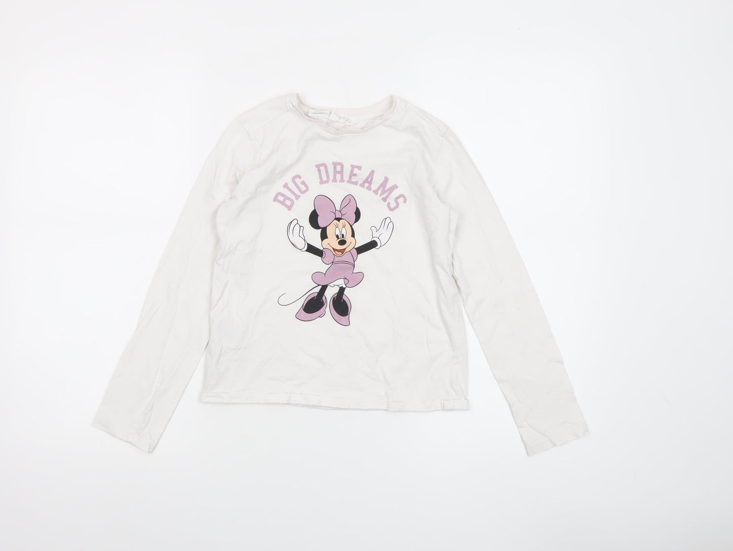 MNG Disney Girls White Long Sleeve Minnie Mouse T-Shirt 9-10 Years