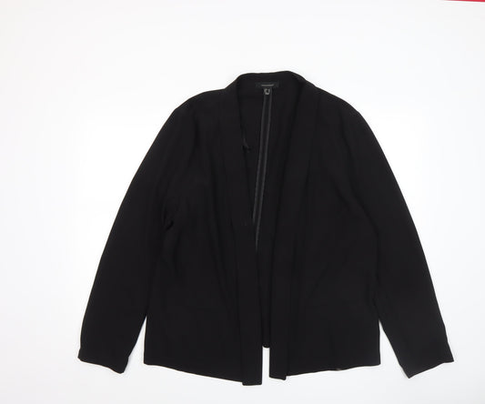 Atmosphere Women Black Size 20 Shawl Collar Open Front Blazer Jacket