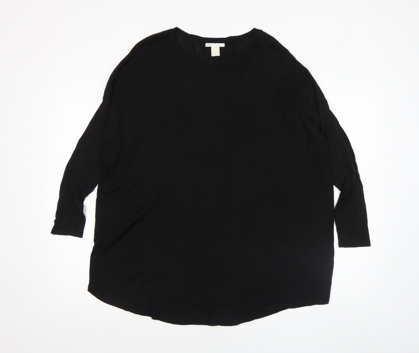 H&M Women Black Relaxed Long Sleeve Pullover Jumper Size 8