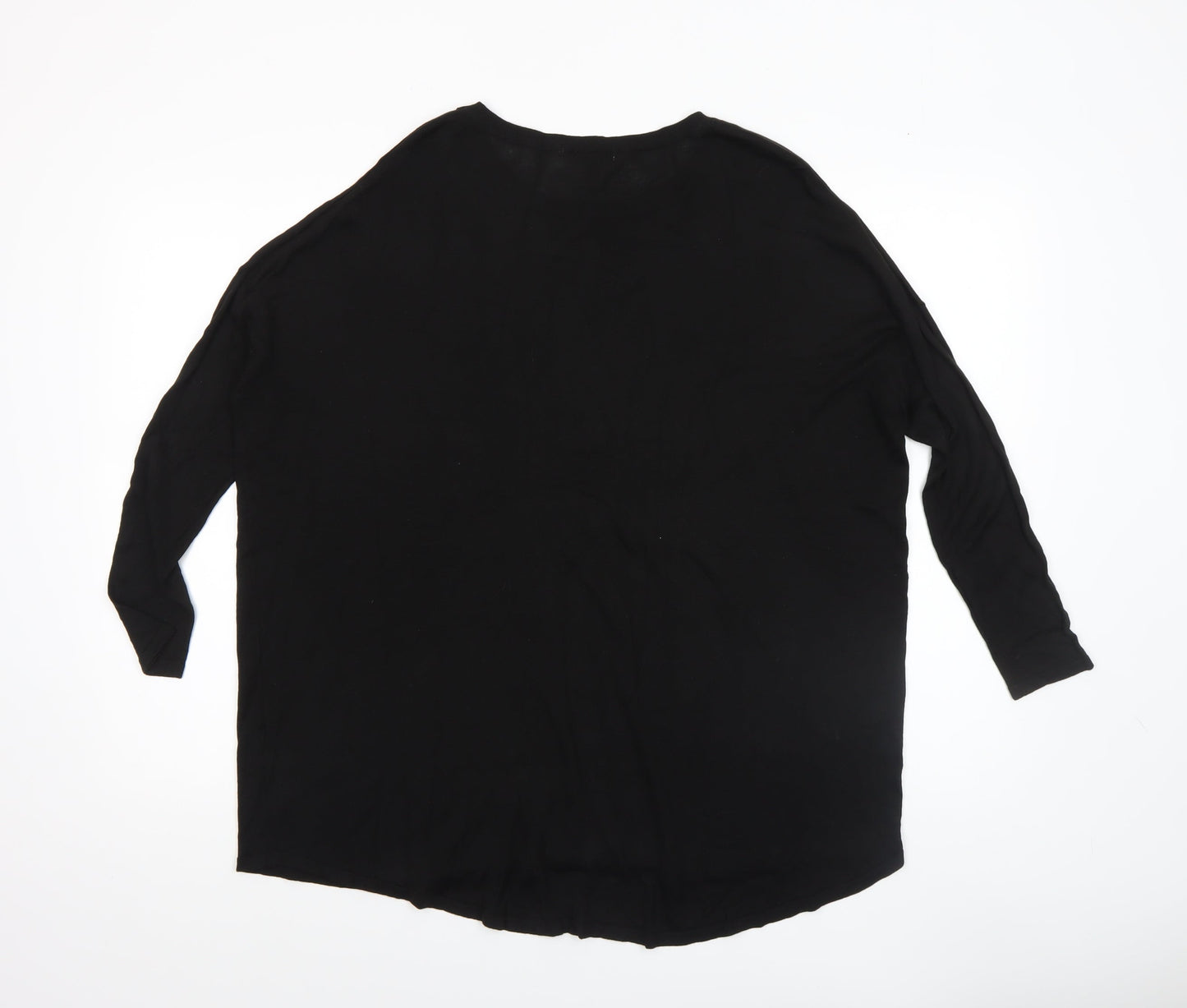 H&M Women Black Relaxed Long Sleeve Pullover Jumper Size 8