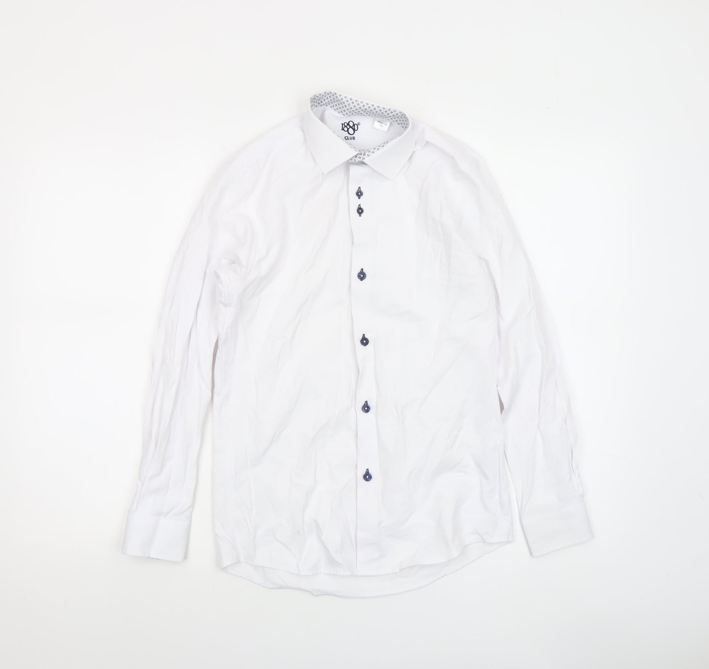 1880 Club Boys White Long Sleeve Button-Up Dress Shirt Size 158