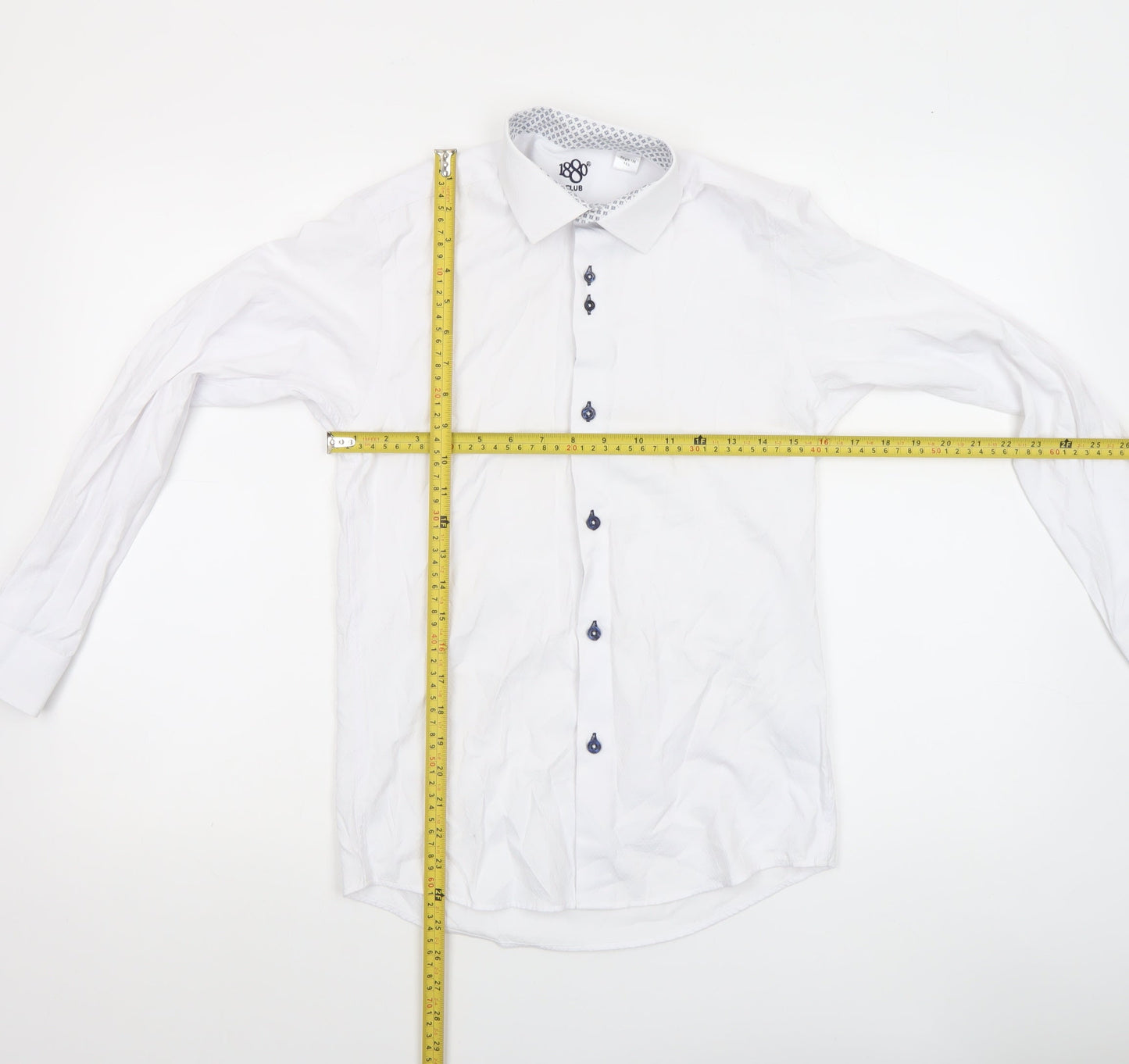1880 Club Boys White Long Sleeve Button-Up Dress Shirt Size 158