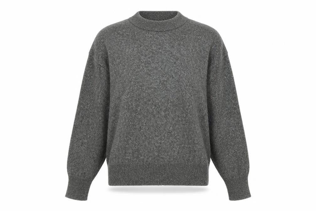 RR Womens Grey Mock Neck Wool Blend Pullover Jumper M