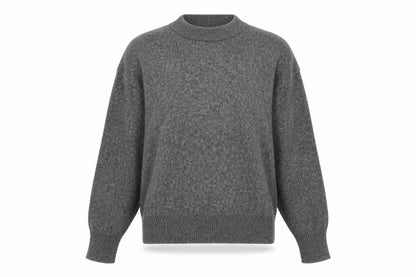 RR Womens Grey Mock Neck Wool Blend Pullover Jumper M