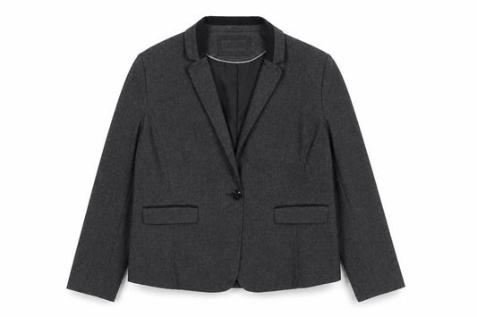 Dunnes Women Grey Pinstripe Blazer Jacket Size 18 Classic Fit
