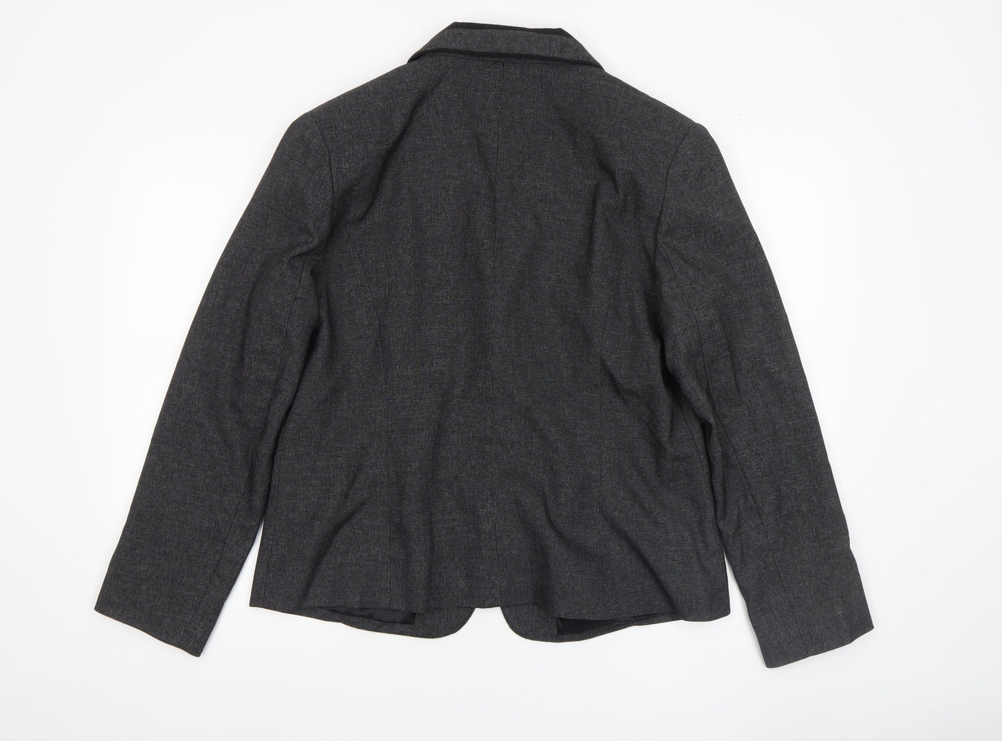 Dunnes Women Grey Pinstripe Blazer Jacket Size 18 Classic Fit