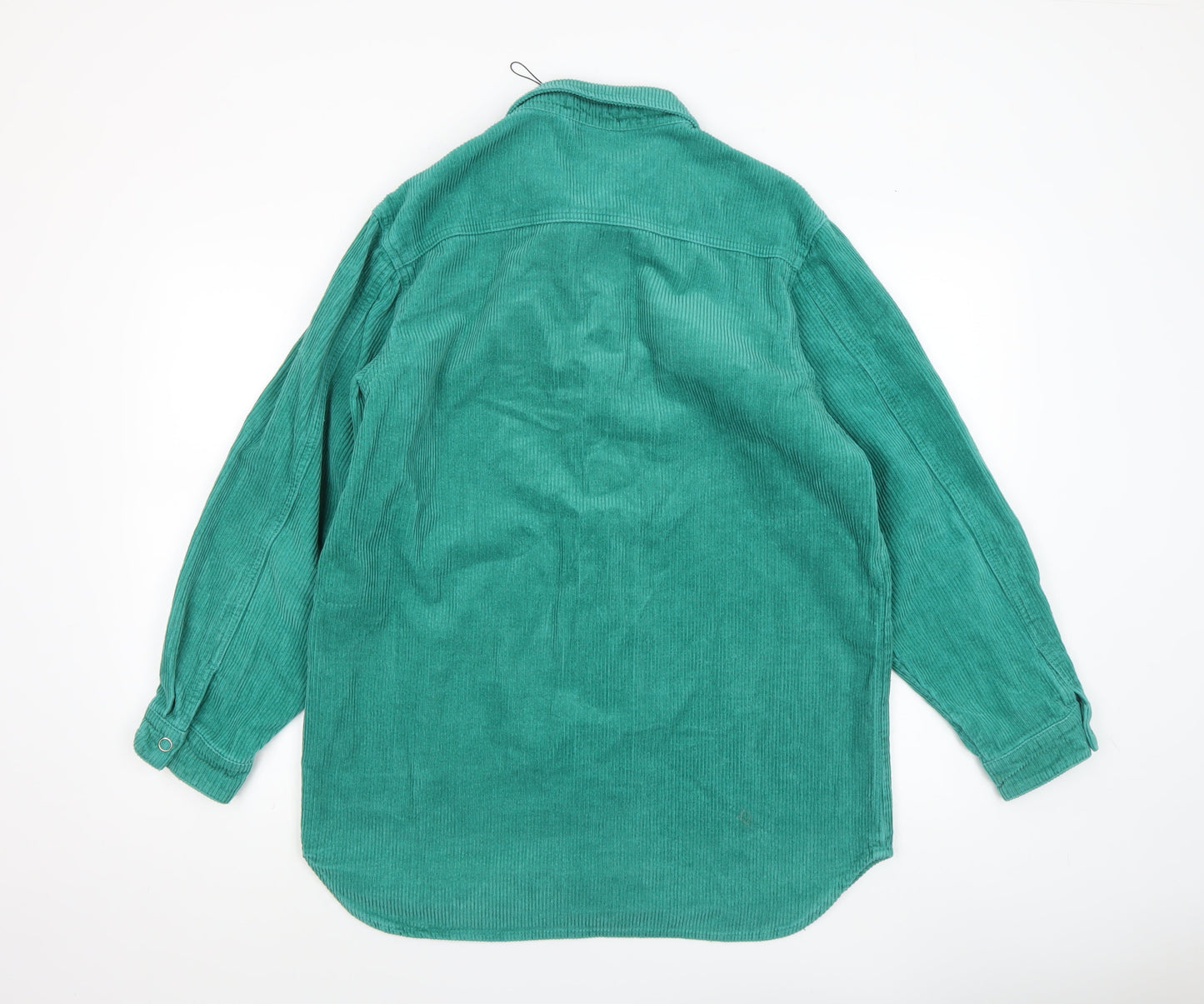 Missguided Women’s Green Corduroy Long Sleeve Button-Up Shirt UK 10