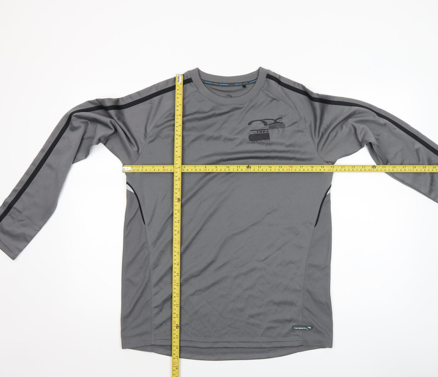 Next Boys Grey Long Sleeve Sports Top 15 Years Polyester Activewear