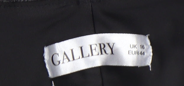 Gallery Women’s Black Faux Leather Leggings Size 16 Stretch Slim Fit