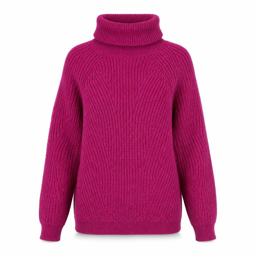 Primark Womens Pink Roll Neck Chunky Knit Jumper XS