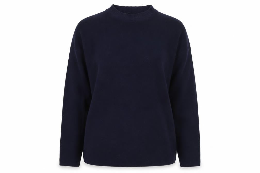 F&F Women's Blue Crew Neck Long Sleeve Pullover Jumper Size M