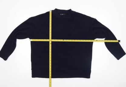 F&F Women's Blue Crew Neck Long Sleeve Pullover Jumper Size M