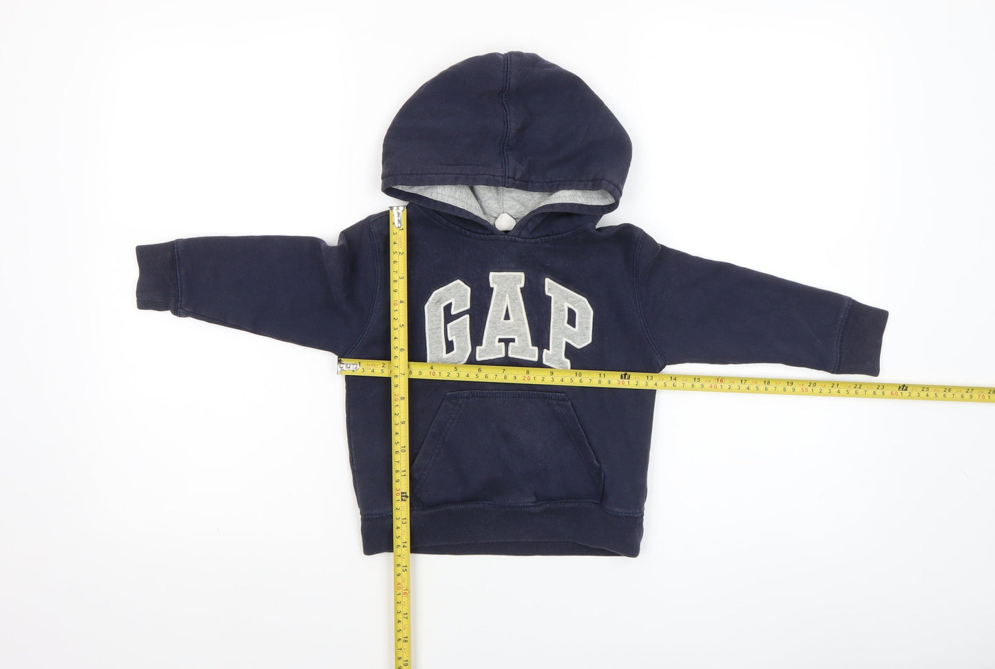 GAP Boys Navy Blue Pullover Hoodie 3 Years Cotton Logo Sweatshirt