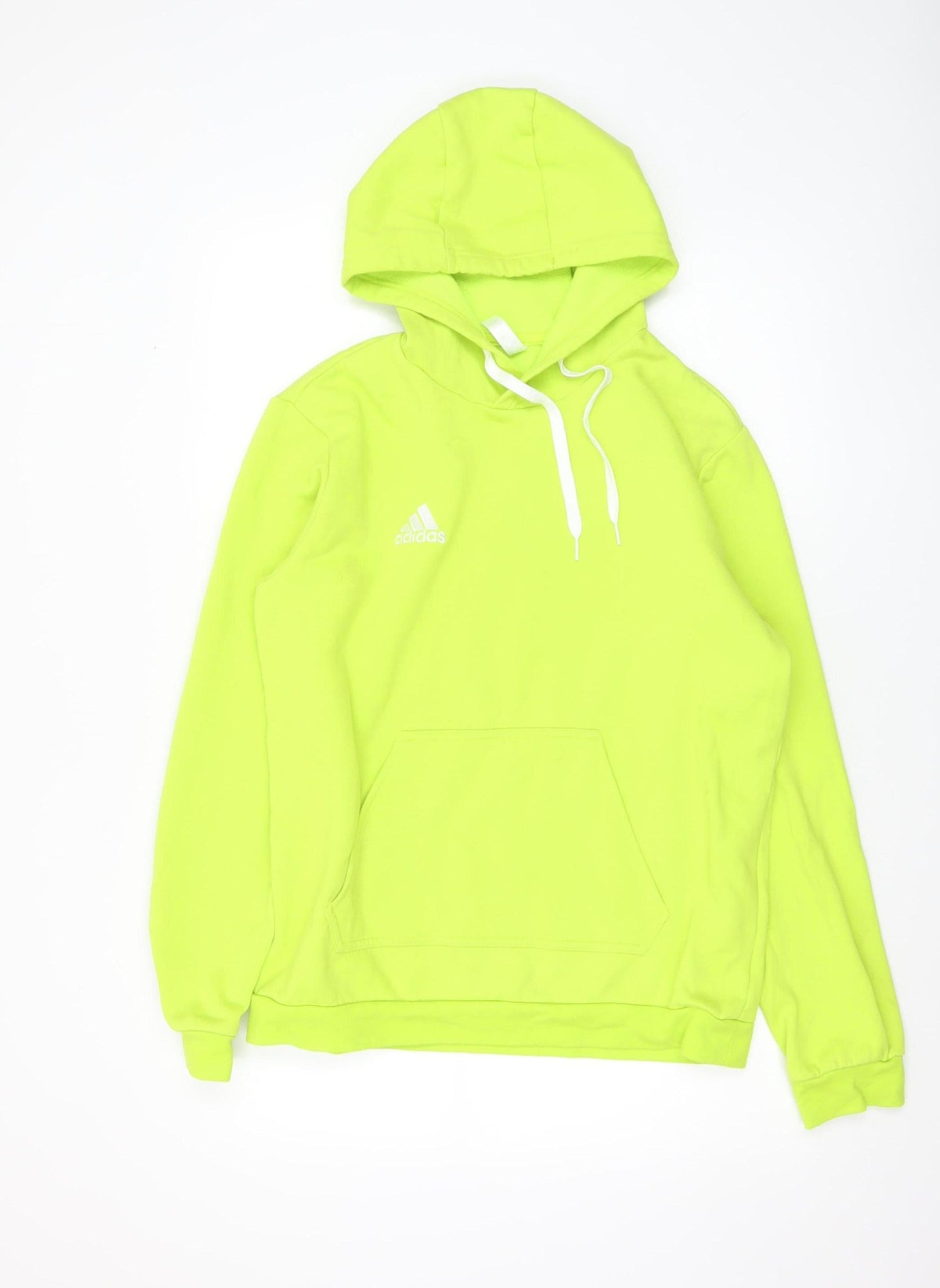 Adidas Men's Yellow Pullover Hoodie Size M Regular Fit Fleece