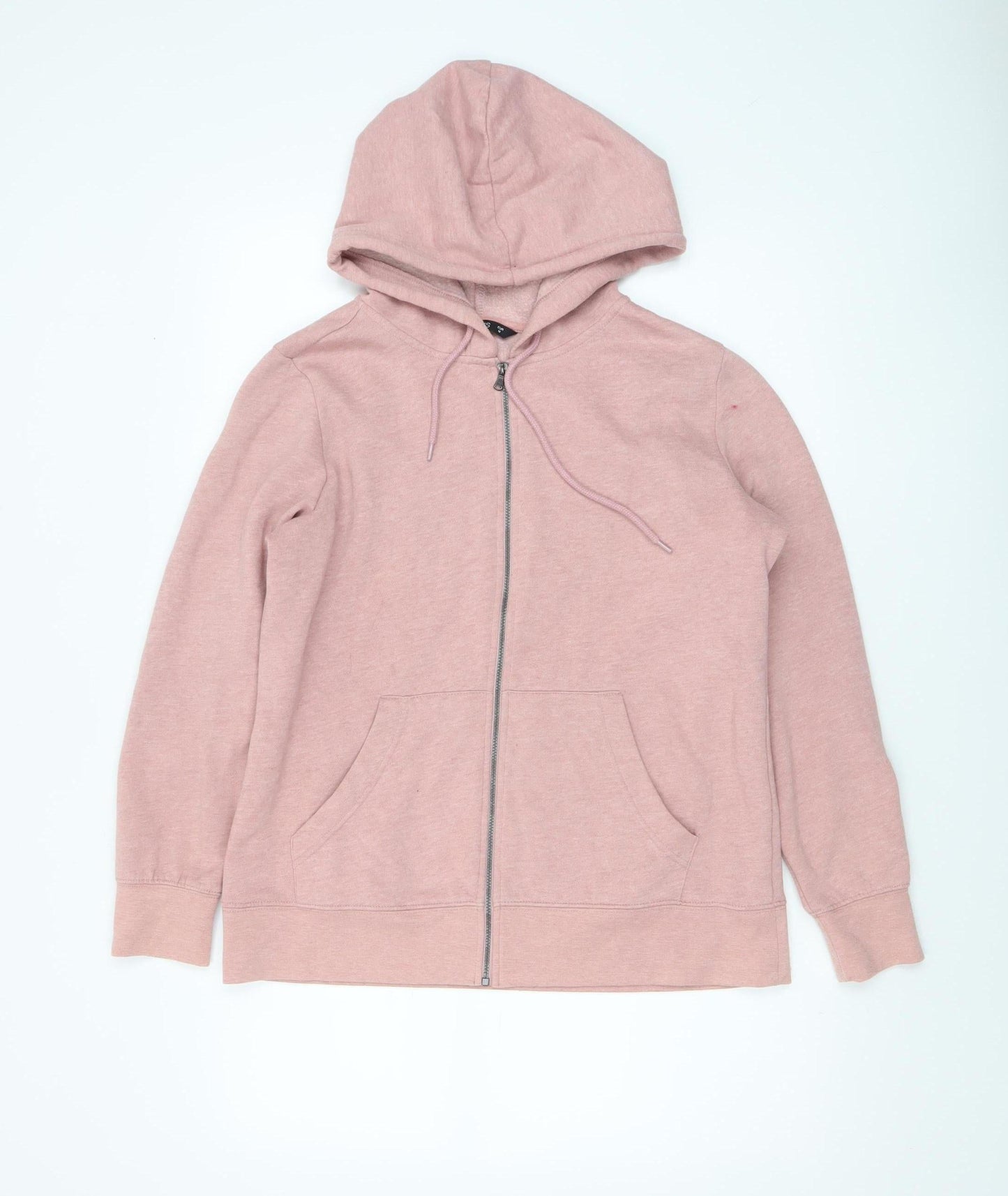 Dunnes Women Pink Full Zip Hoodie Medium Polyester Cotton