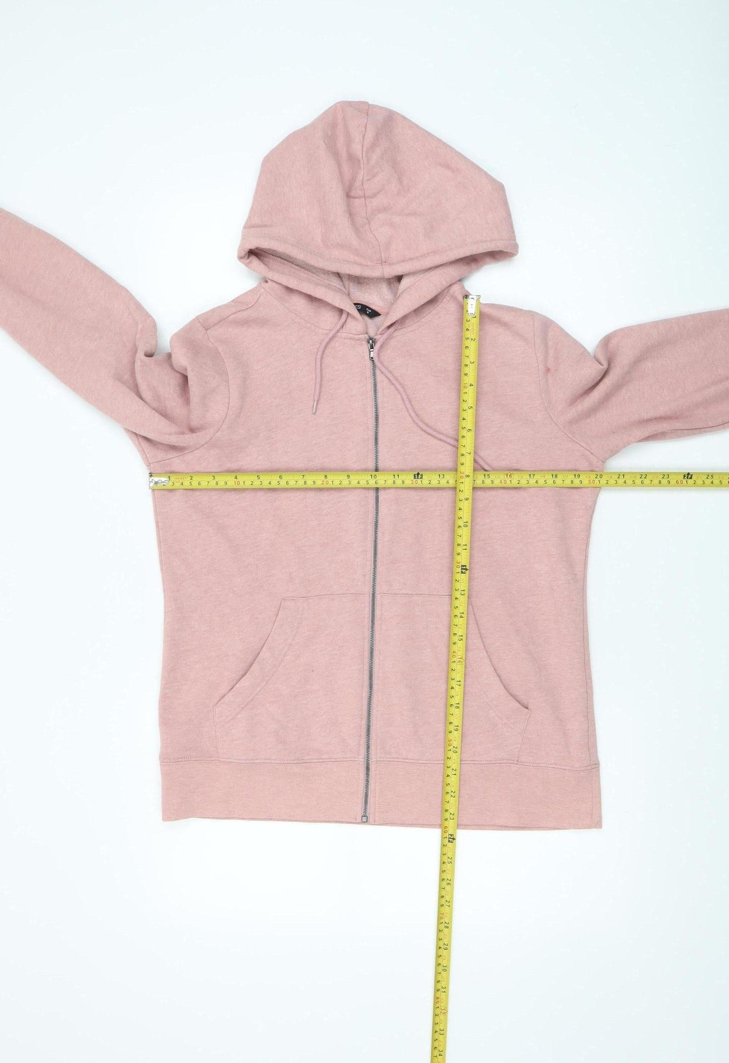 Dunnes Women Pink Full Zip Hoodie Medium Polyester Cotton
