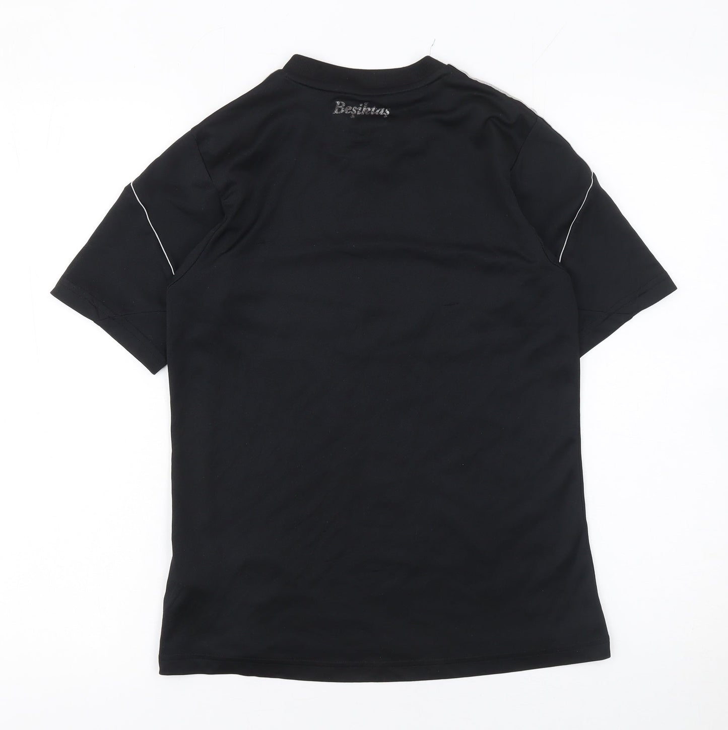 Adidas Boys Black Beşiktaş Football Jersey T-Shirt 13-14 Years Lightweight