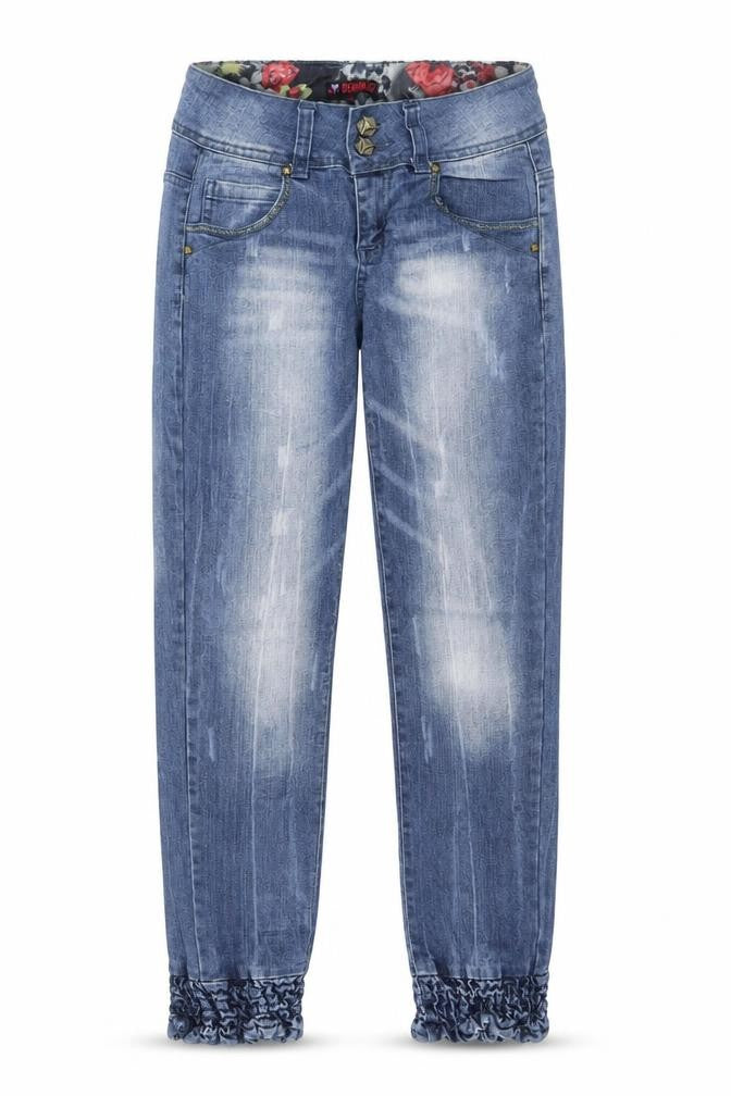 Denim Co Girls Blue Jegging Jeans Size 152 Slim Fit Elastic Waist