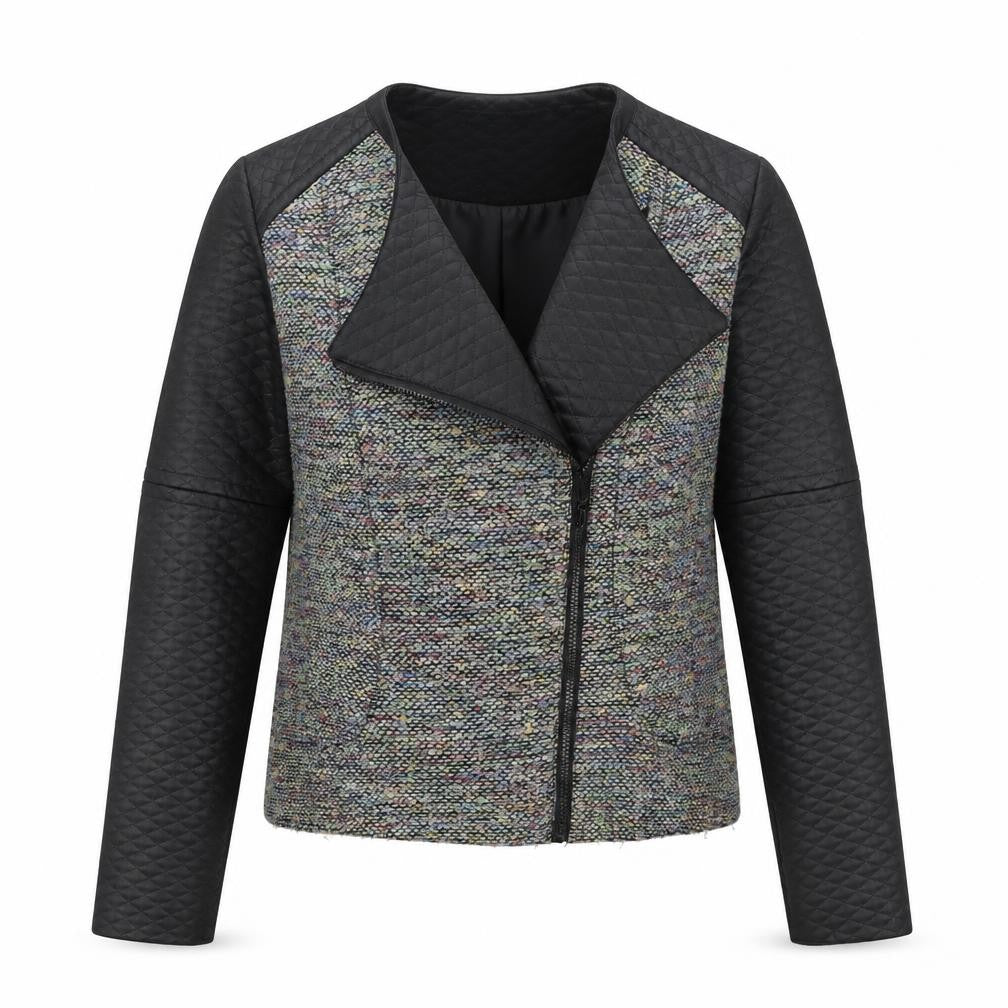 Atmosphere Women Multicoloured Quilted Sleeve Biker Jacket Size 16
