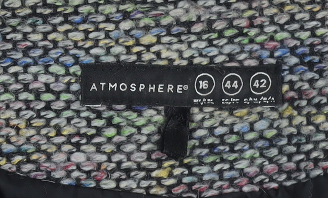 Atmosphere Women Multicoloured Quilted Sleeve Biker Jacket Size 16