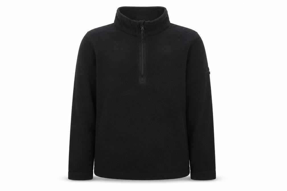 TOG24 Boys Black Fleece 1/2 Zip Pullover Sweatshirt 10-11 Years