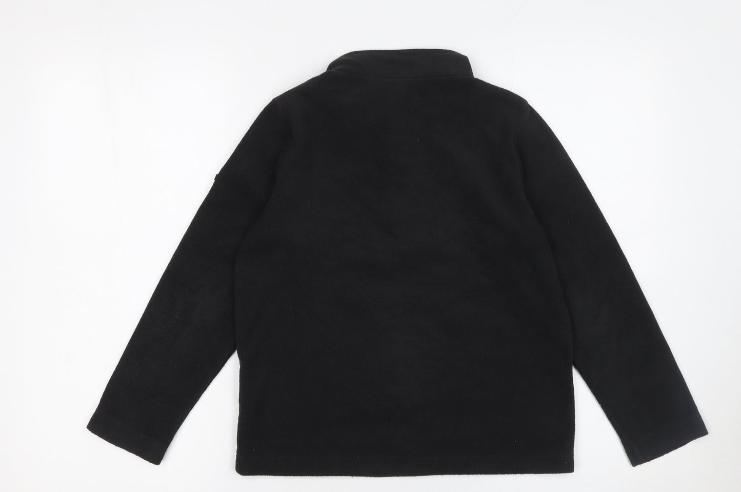 TOG24 Boys Black Fleece 1/2 Zip Pullover Sweatshirt 10-11 Years