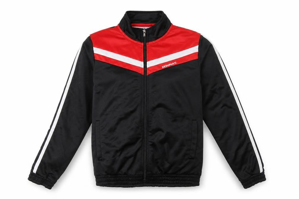 Donnay Boys Black Red Track Jacket 13 Years Full Zip Lightweight Sports Top