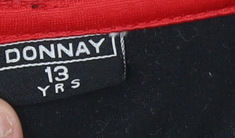 Donnay Boys Black Red Track Jacket 13 Years Full Zip Lightweight Sports Top
