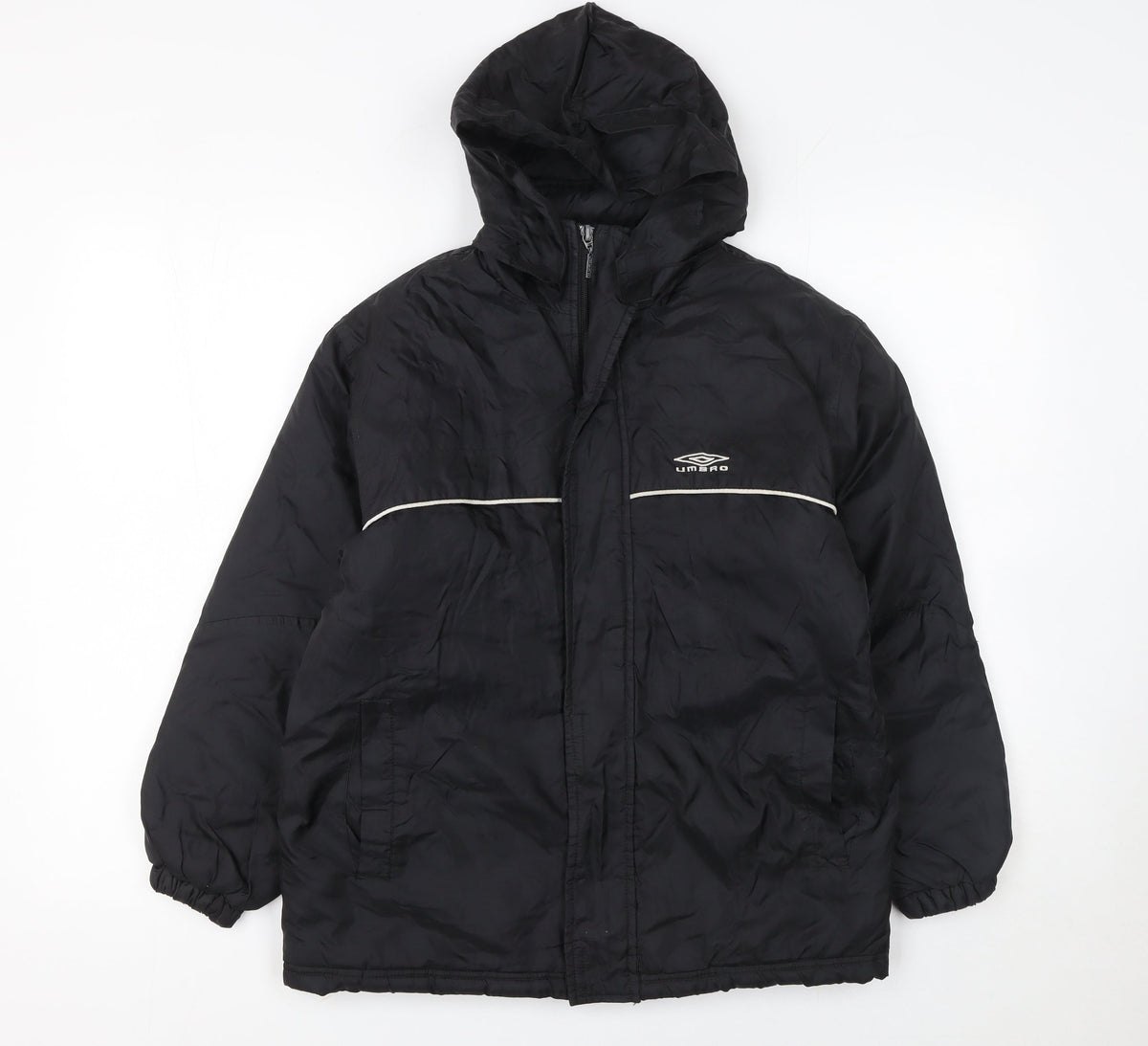 Umbro Boys Black 8 Years Hooded Puffer Jacket Winter Coat