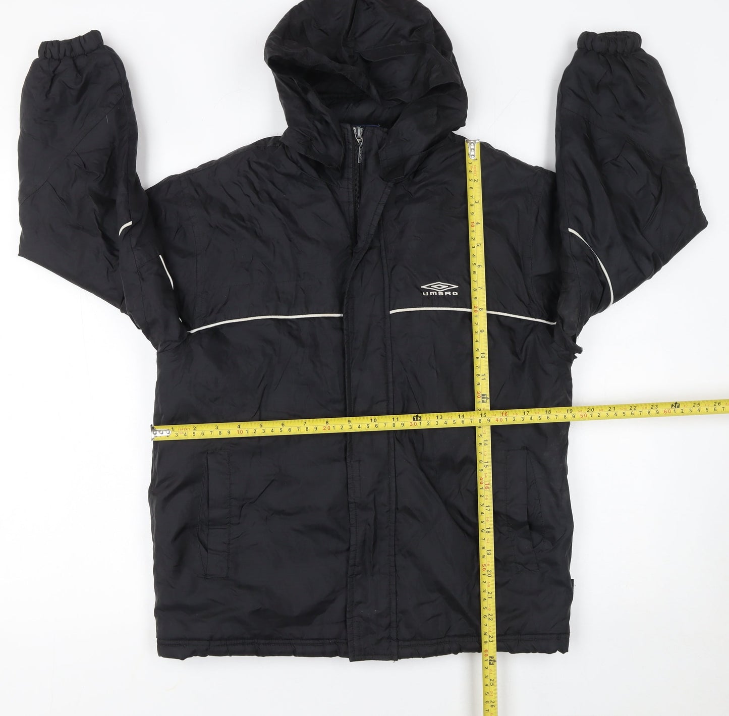 Umbro Boys Black 8 Years Hooded Puffer Jacket Winter Coat