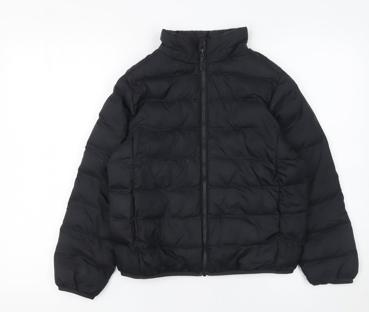 Uniqlo Boys Black 9-10 Years Puffer Jacket Lightweight Winter Coat