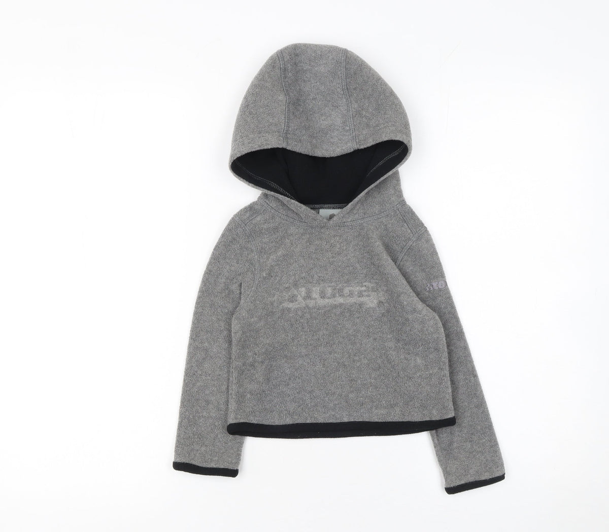 TOG24 Boys Grey Fleece Pullover Hoodie 1-2 Years Warm Winter Top