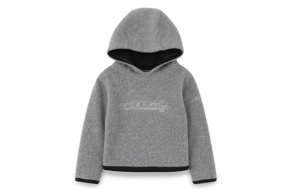TOG24 Boys Grey Fleece Pullover Hoodie 1-2 Years Warm Winter Top