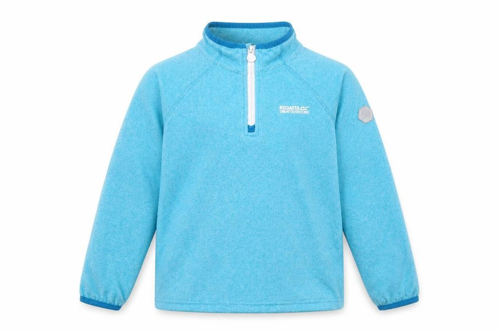 Regatta Boys Blue 9-10 Years Fleece 1/4 Zip Pullover Sweatshirt